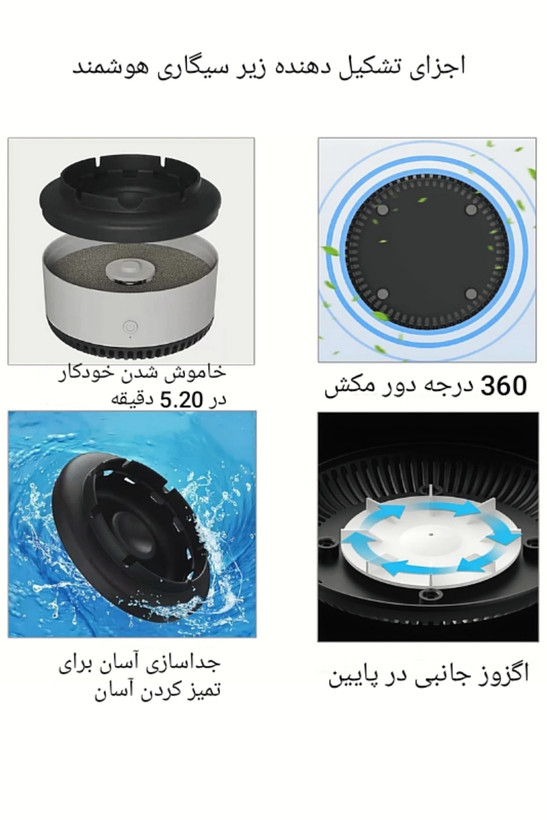 زیرسیگاری تصفیه کننده هوا