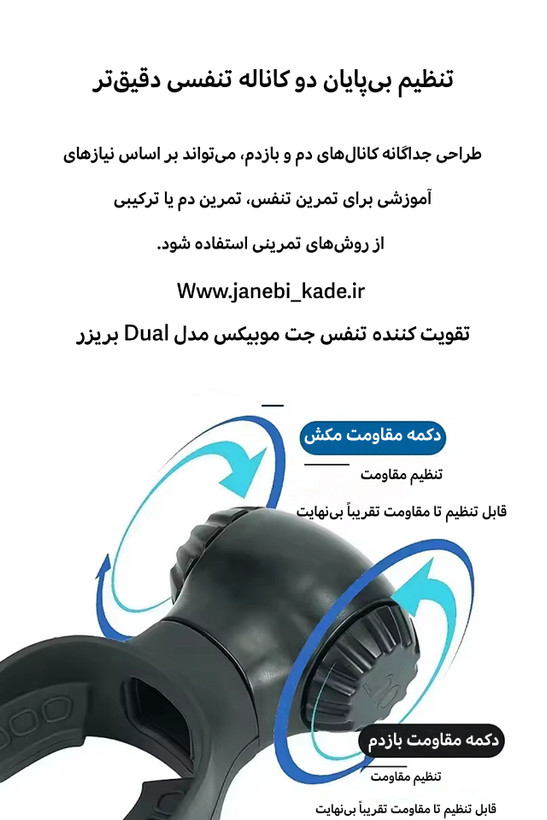 تقویت کننده تنفس جت موبیکس مدل دو طرفه بریزر