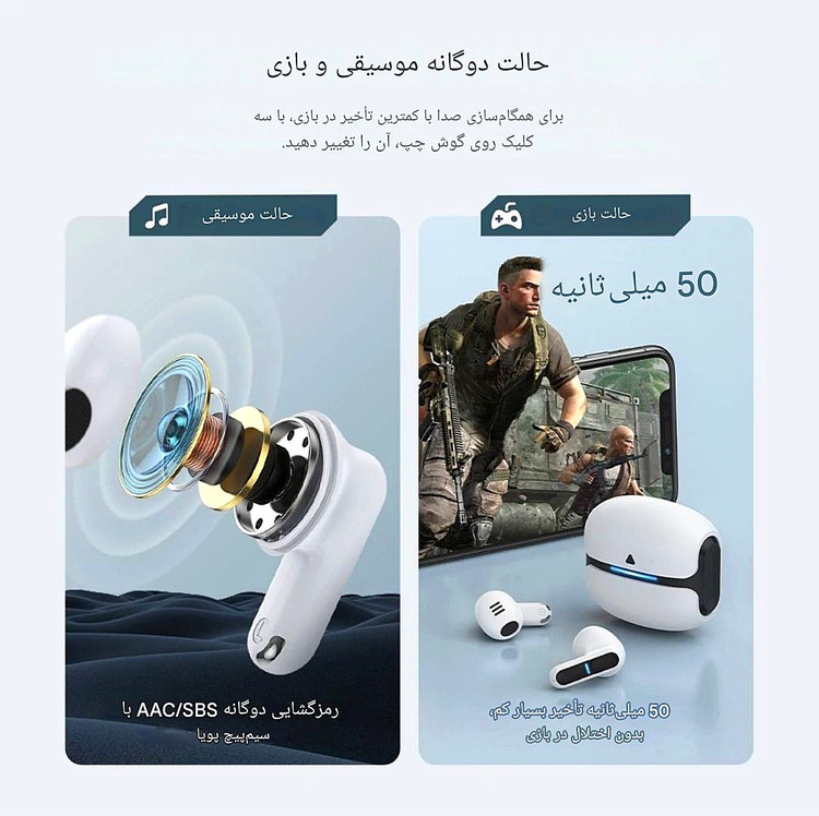 هندزفری بلوتوثی گیمینگ لانگسدوم مدل THETA TG11