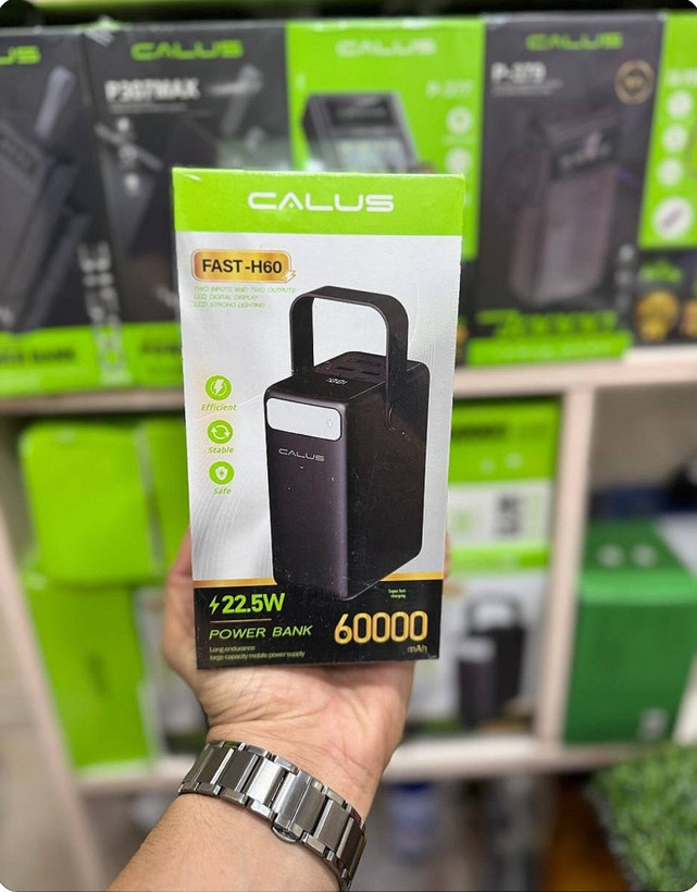 پاوربانک کالوس مدل FAST-H60 با ظرفیت 60000 میلی آمپر ساعت