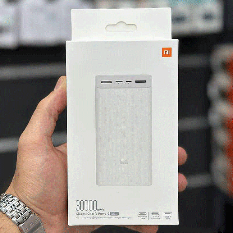 پاوربانك شیائومی مدل PB3018ZM ظرفيت 30,000mAh ( های کپی )