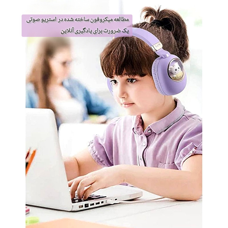 هدفون Gjby مدل CA-037 طرح گربه