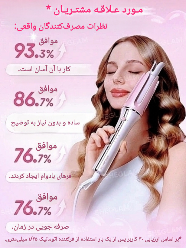 دستگاه فرکننده کرلی مو شیگلم اتوماتیک ( نسخه پرو جدید اورجینال )