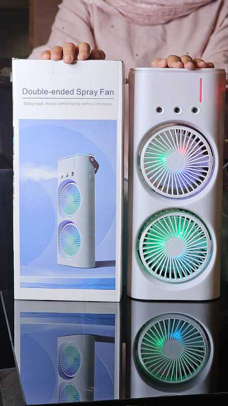 پنکه رو میزی مه پاش دو قلو مدل double Spray Fan